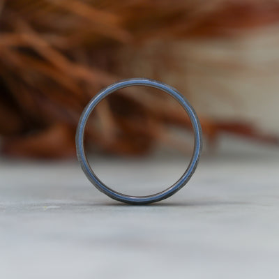 Tantalum Signature Textured Wedding Band