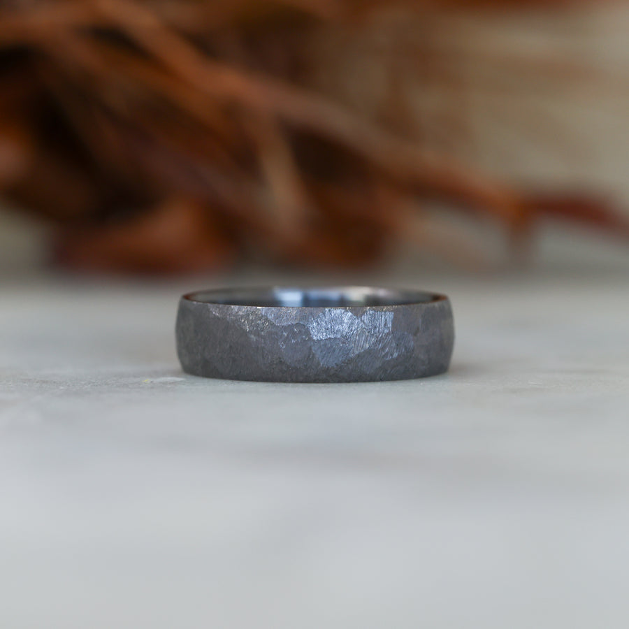 Tantalum Signature Textured Wedding Band