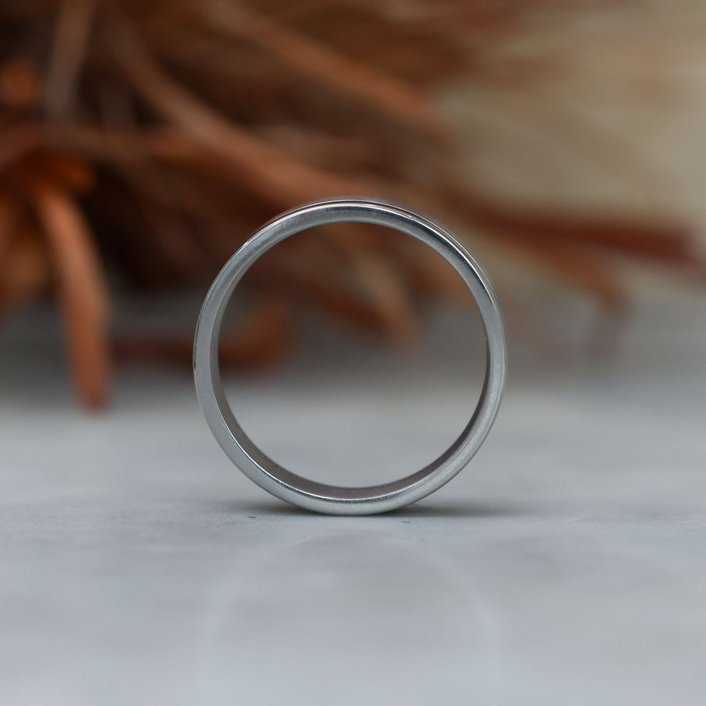 Titanium Offset Wedding Band