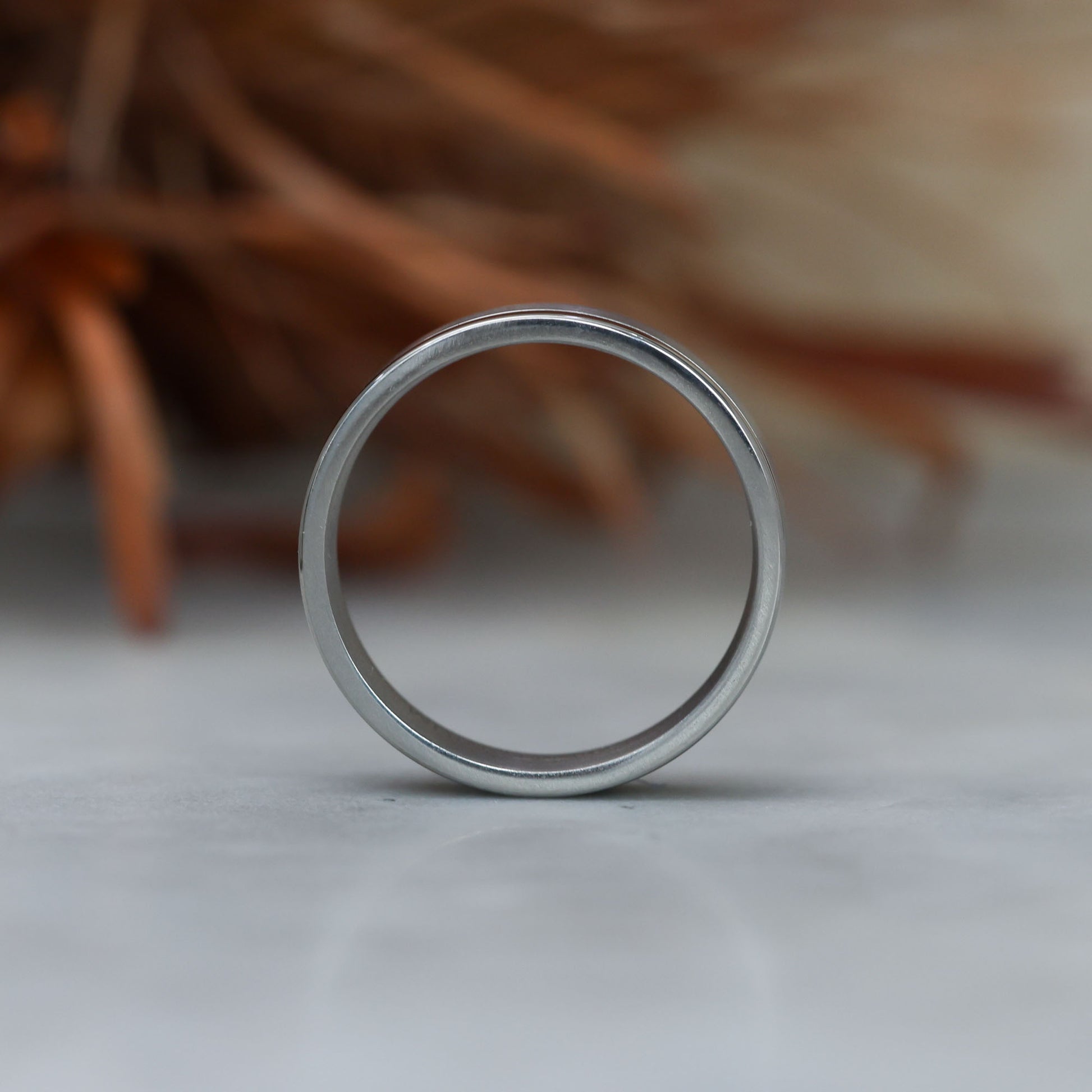 Titanium Offset Wedding Band