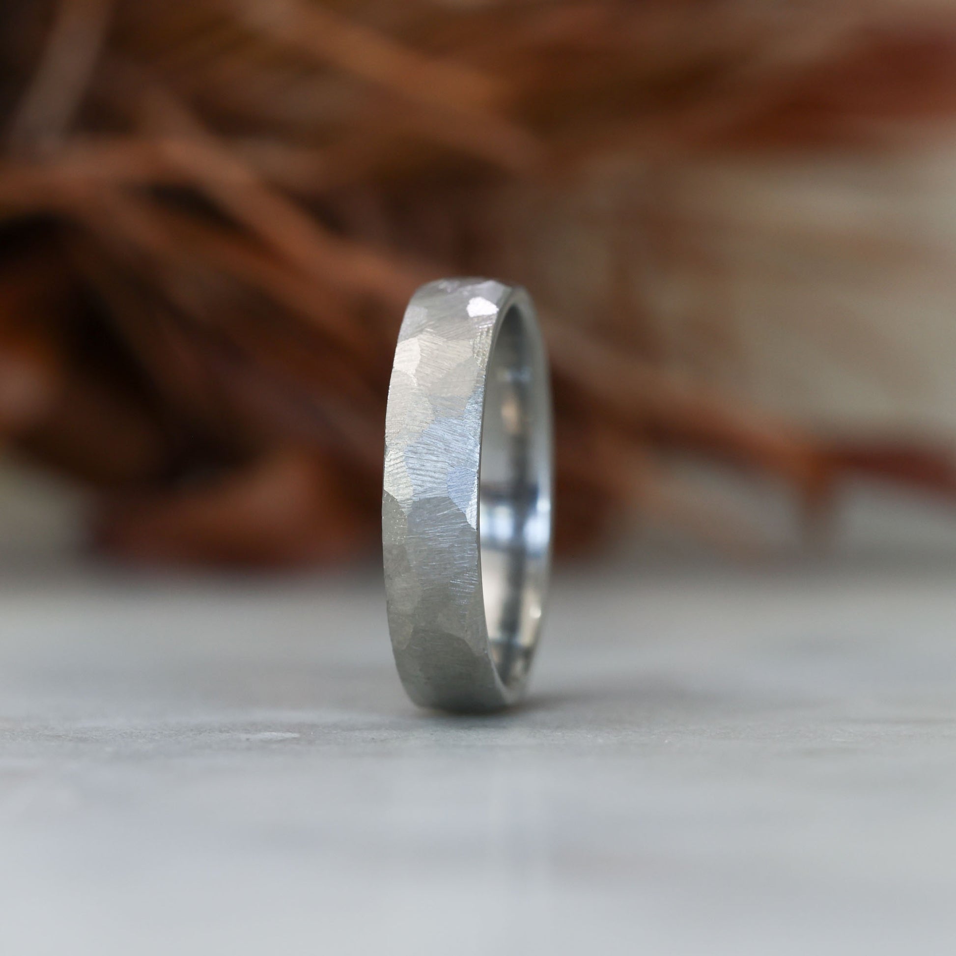 Titanium Signature Textured Wedding Band