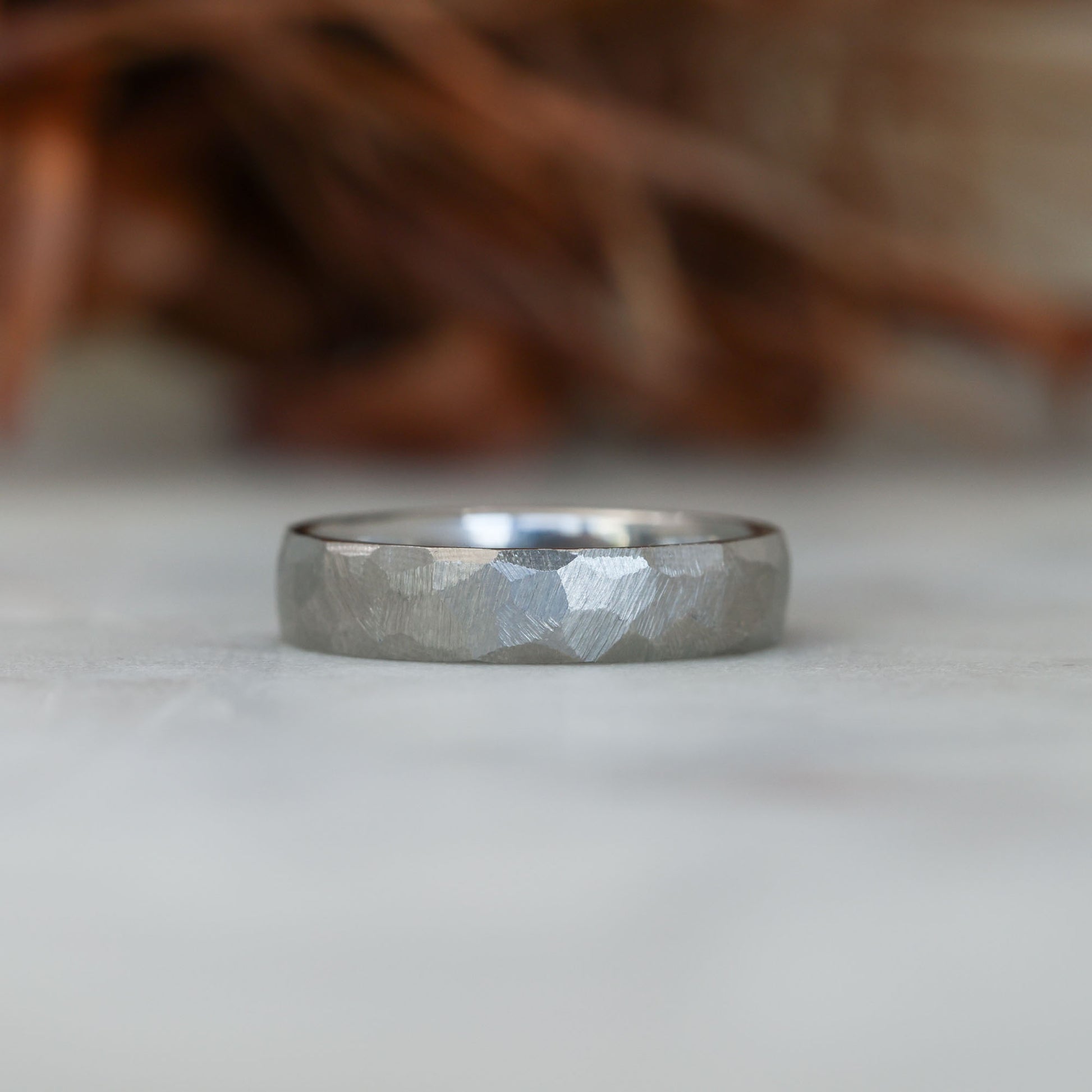 Titanium Signature Textured Wedding Band