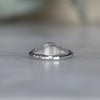 White diamond signet ring back view