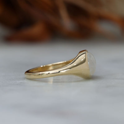 bezel cabochon ring side profile