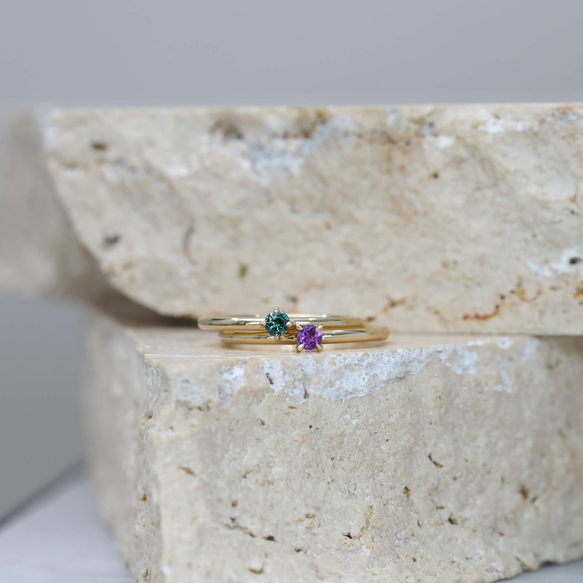 birthstone stack rings