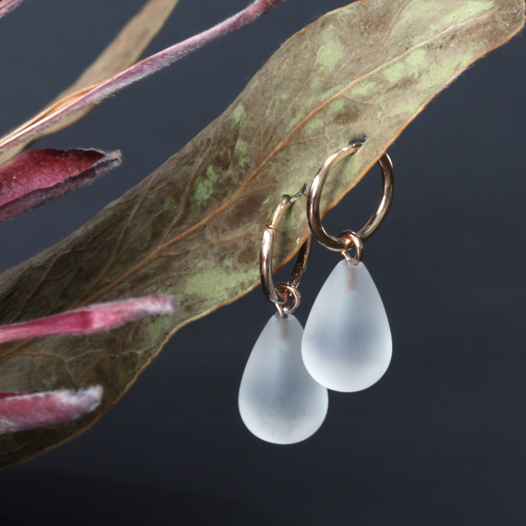 ROCK CRYSTAL / HOOP EARRINGS I