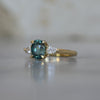 2.01ct Madagascan Sapphire Trilogy Engagement ring custom ring