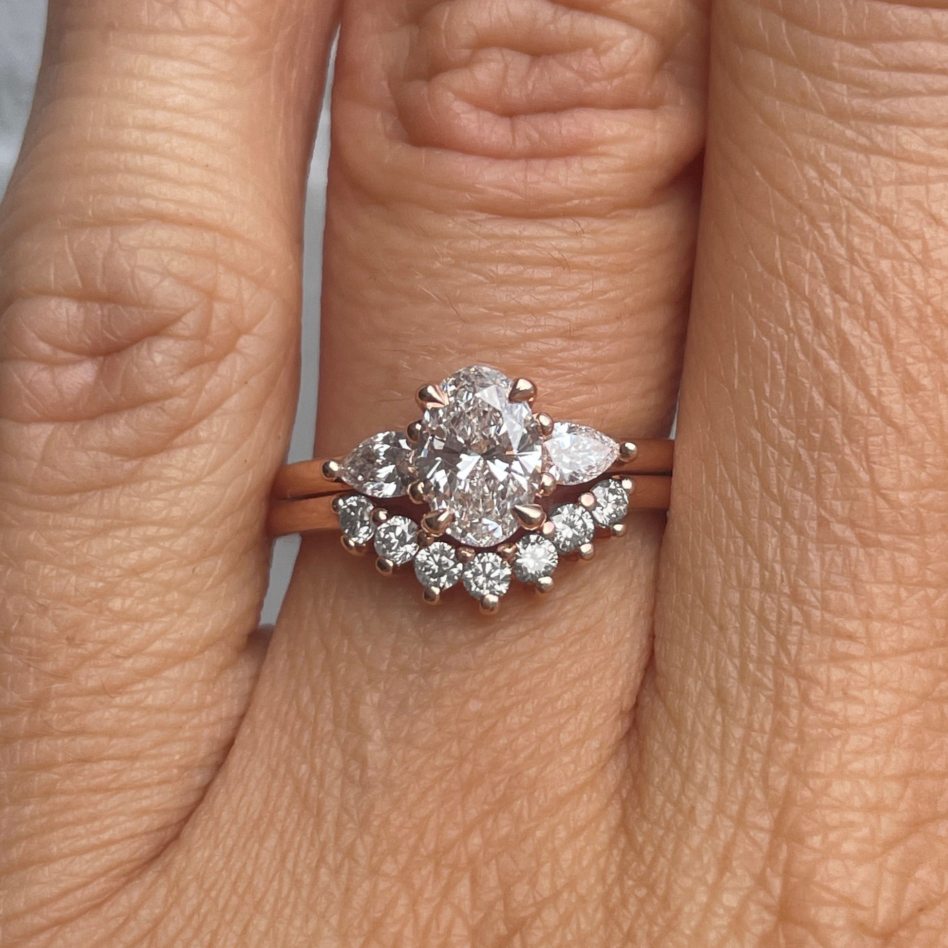 diamond sunburst wedding band