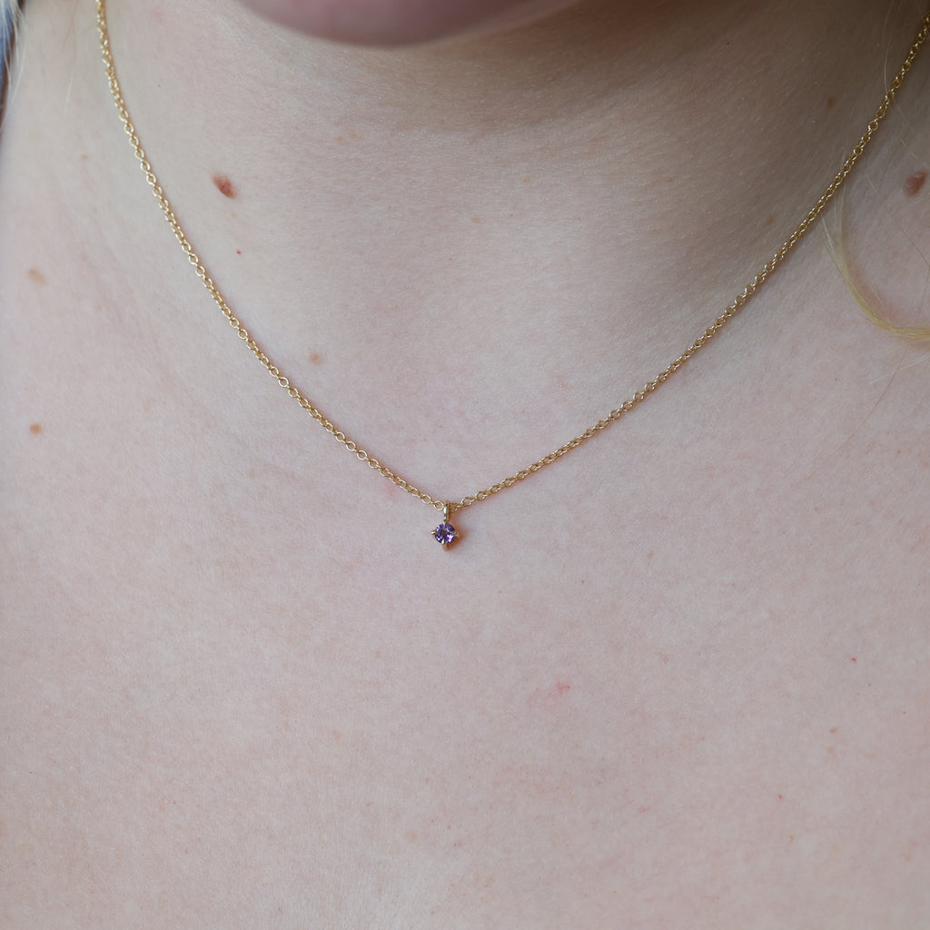 february birthstone necklace amethyst