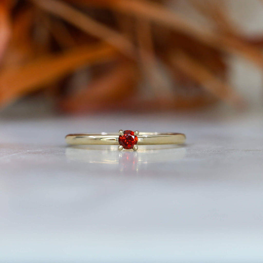 january birthstone stack ring garnet