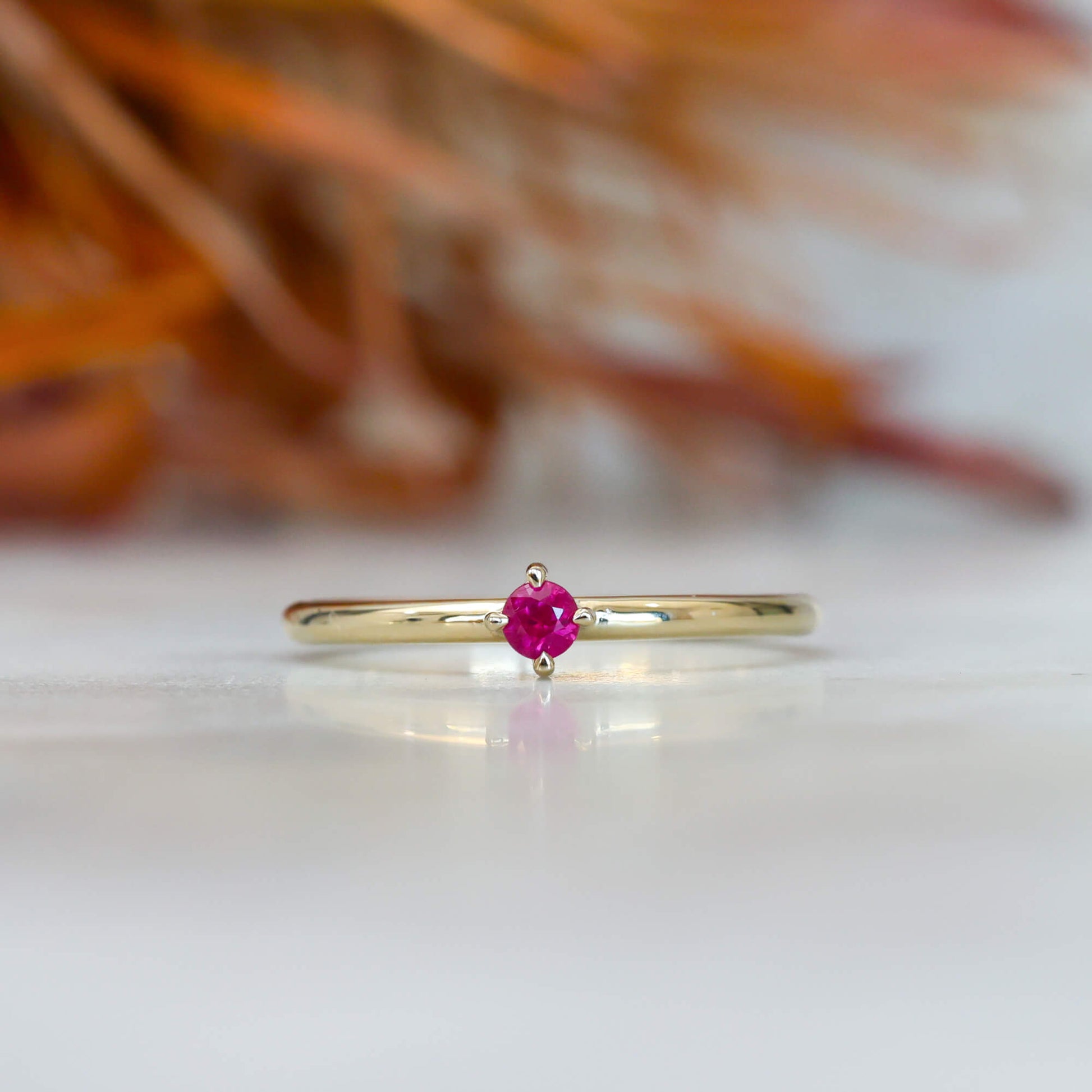 JULY RUBY | BIRTHSTONE STACK RING