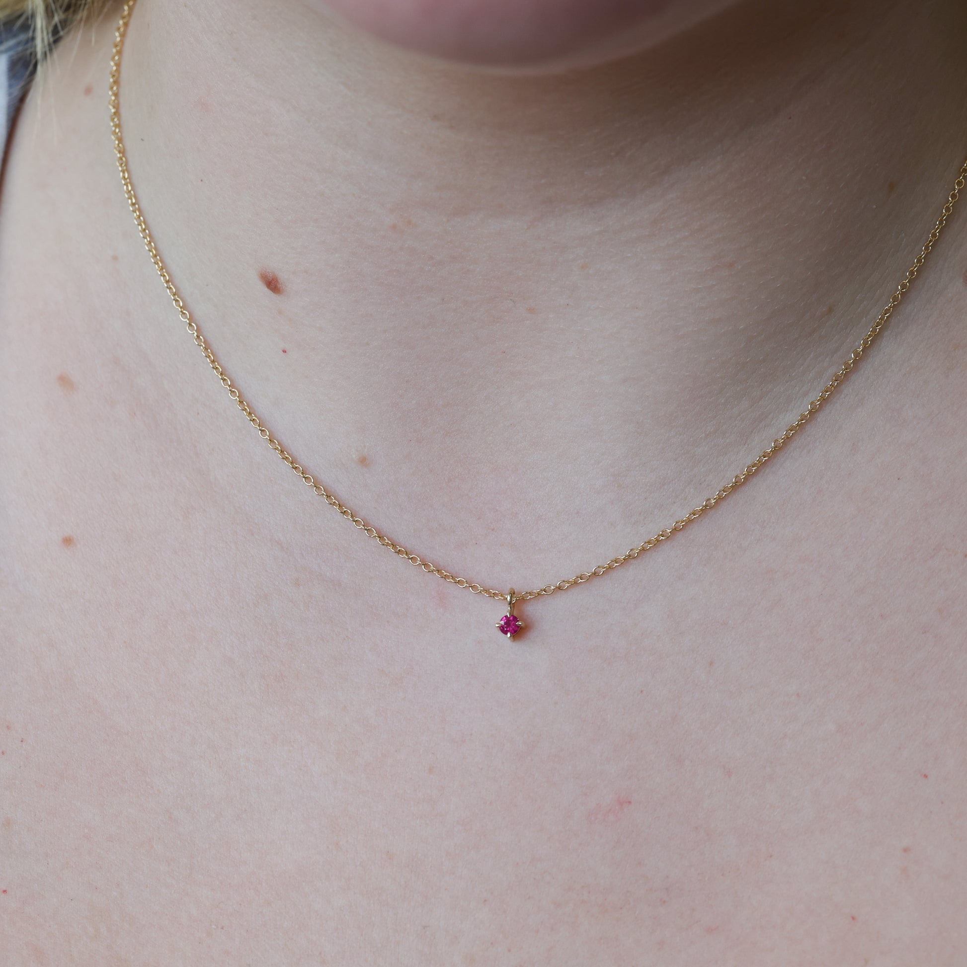 ruby birthstone necklace july