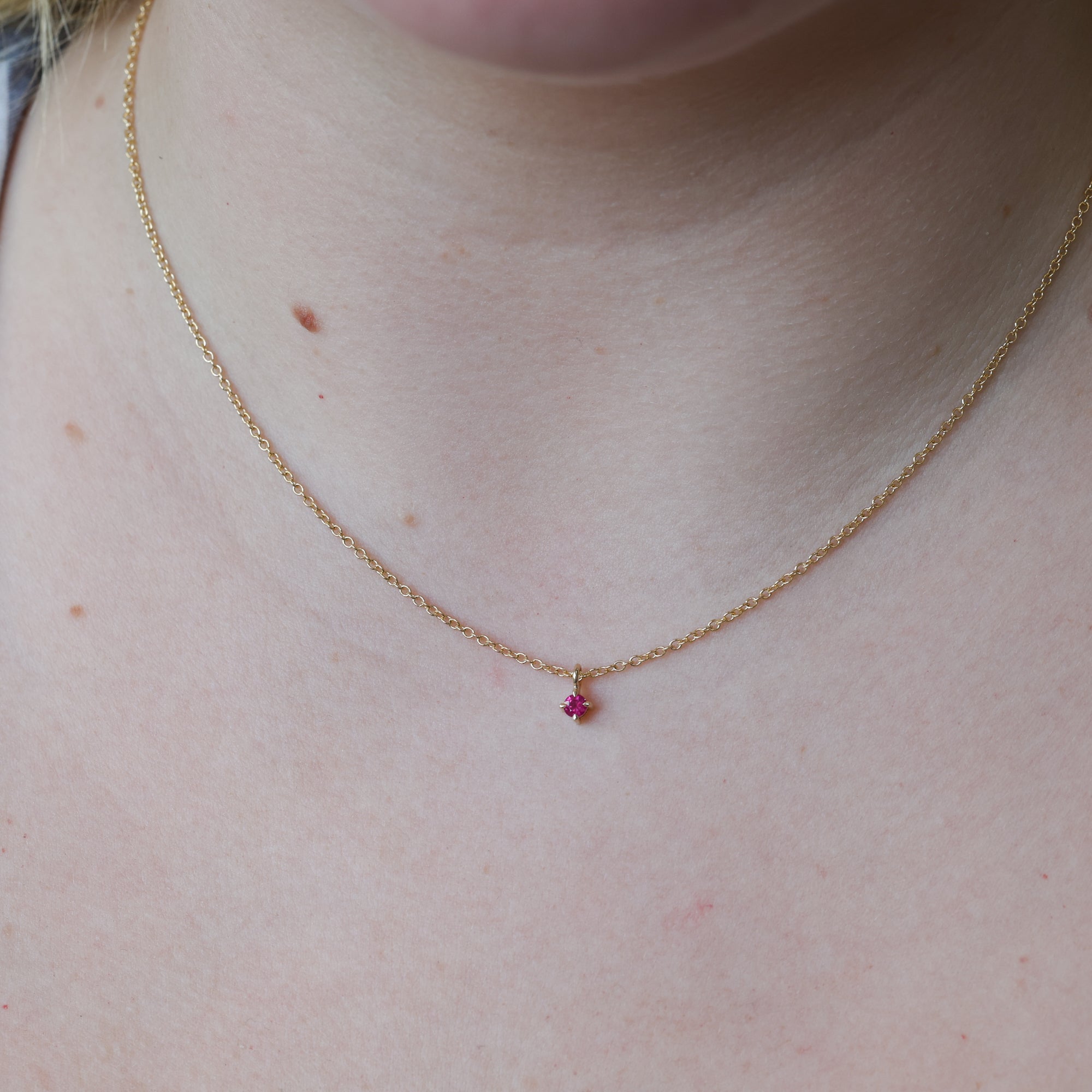 ruby birthstone necklace july