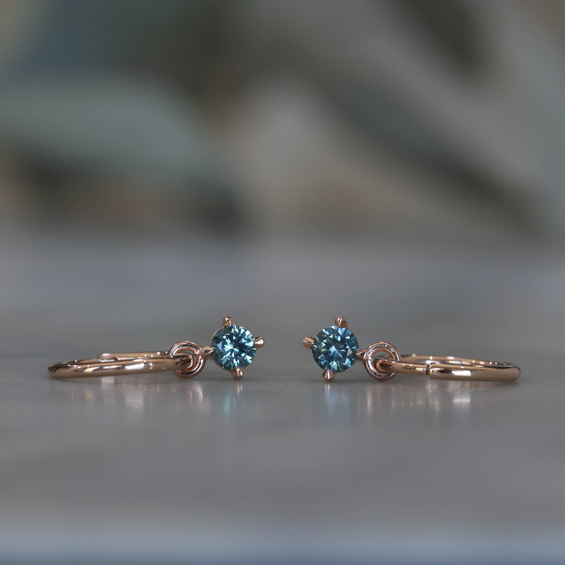 READY TO SHIP | MONTANA SAPPHIRE | HOOP EARRINGS