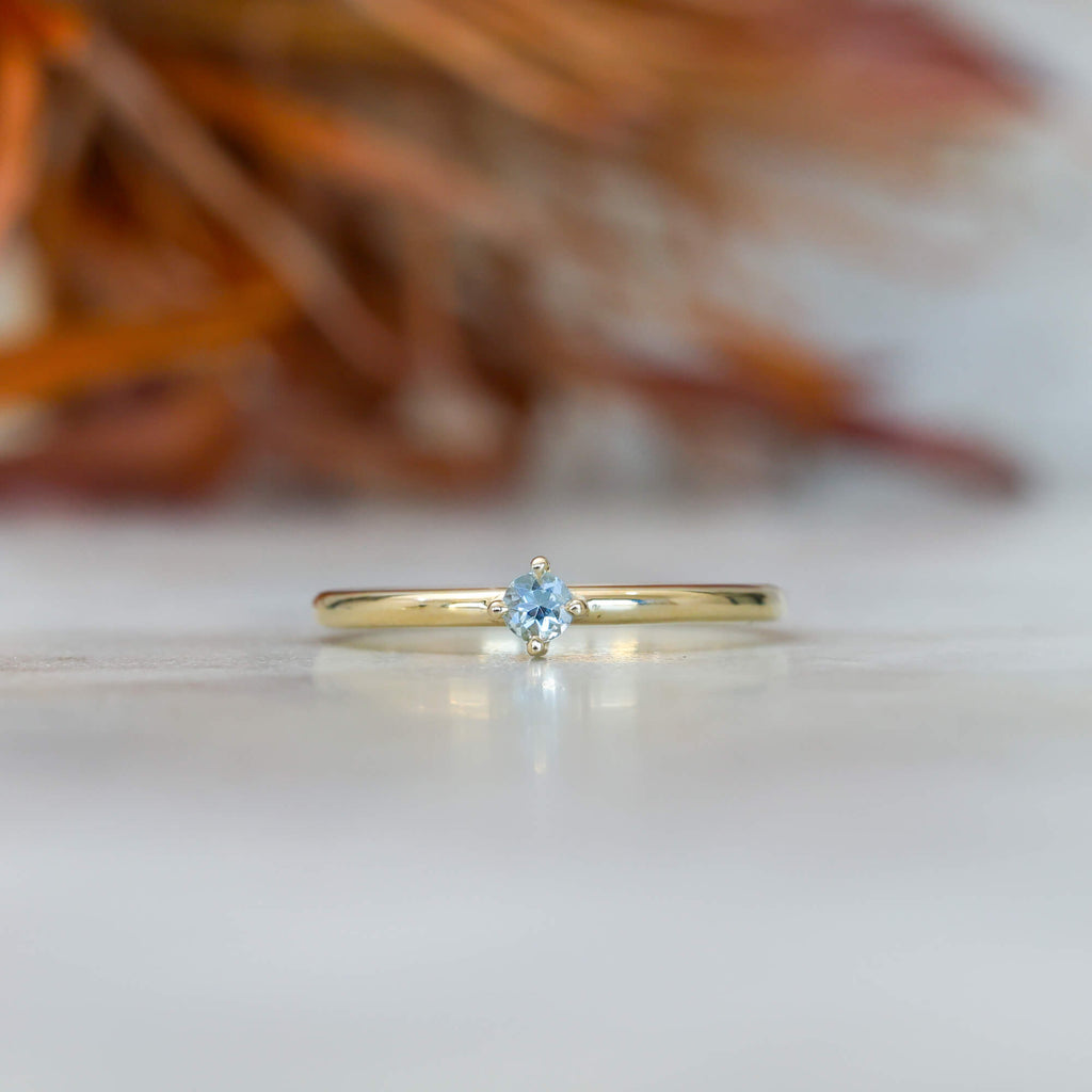 march birthstone ring aquamarine