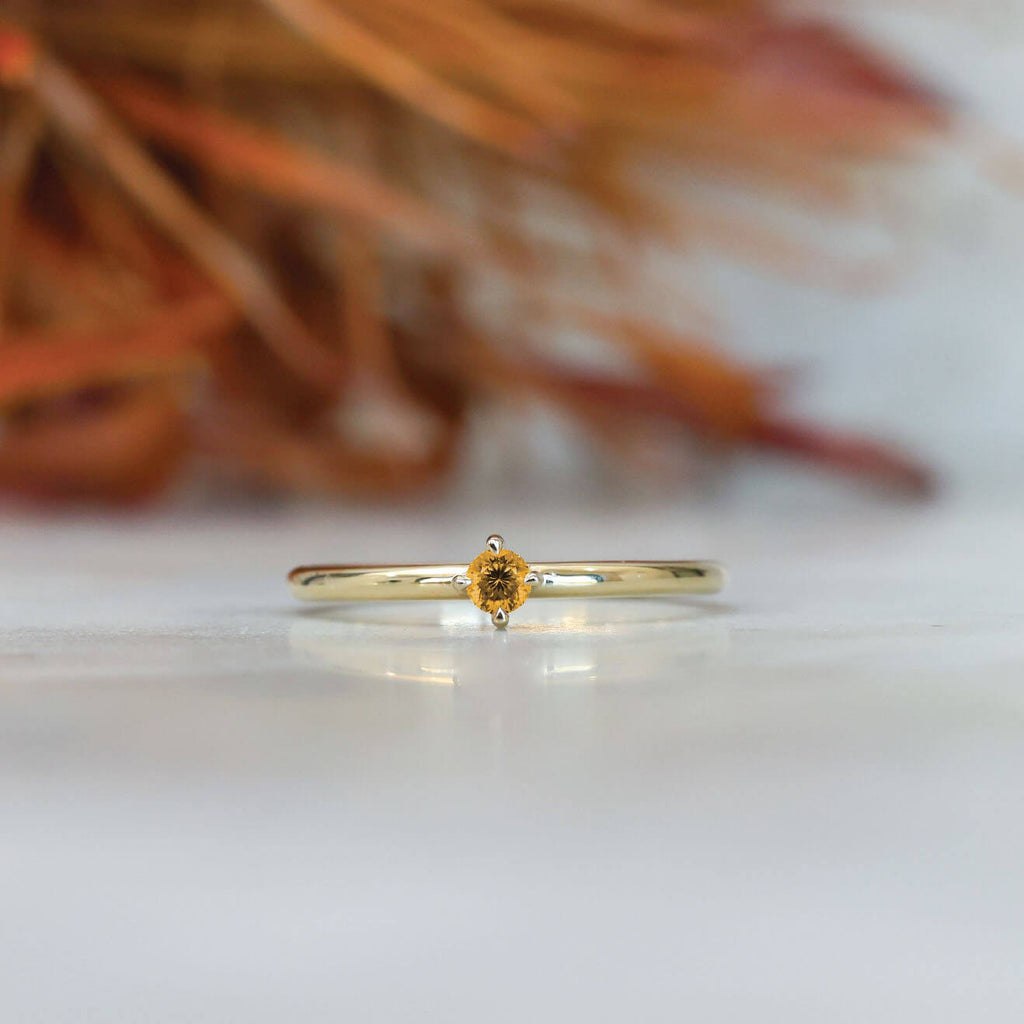 november birthstone stack ring