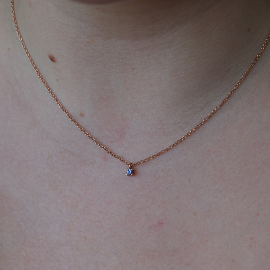 petite montana sapphire necklaces rose and yellow gold