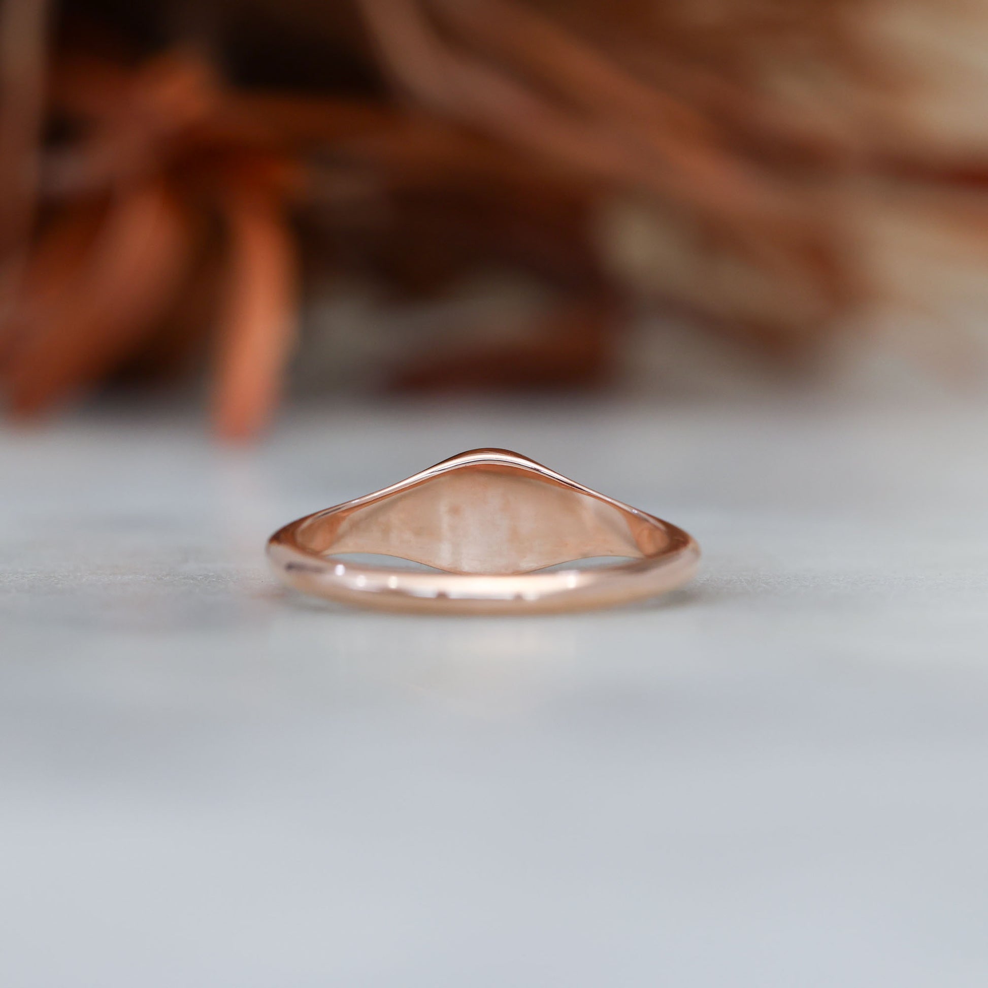 salt and pepper diamond signet ring back