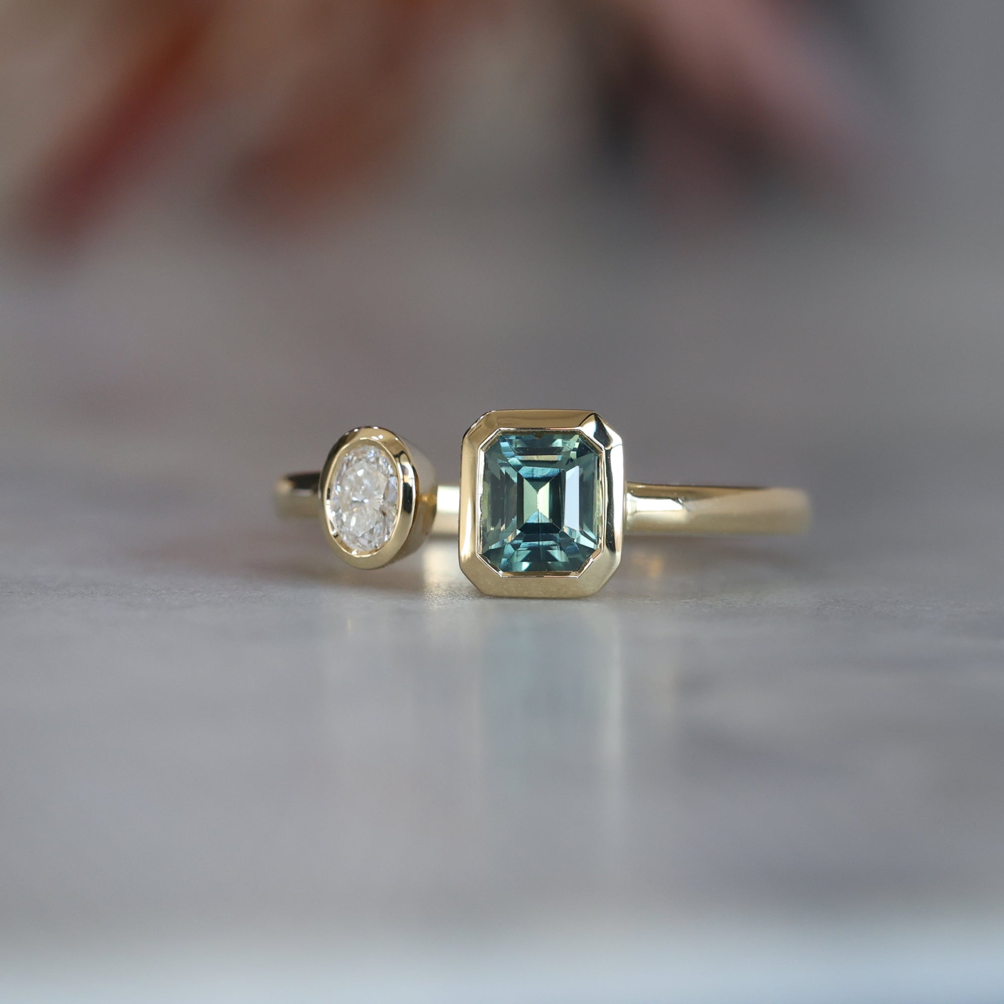 sapphire and diamond engagement ring