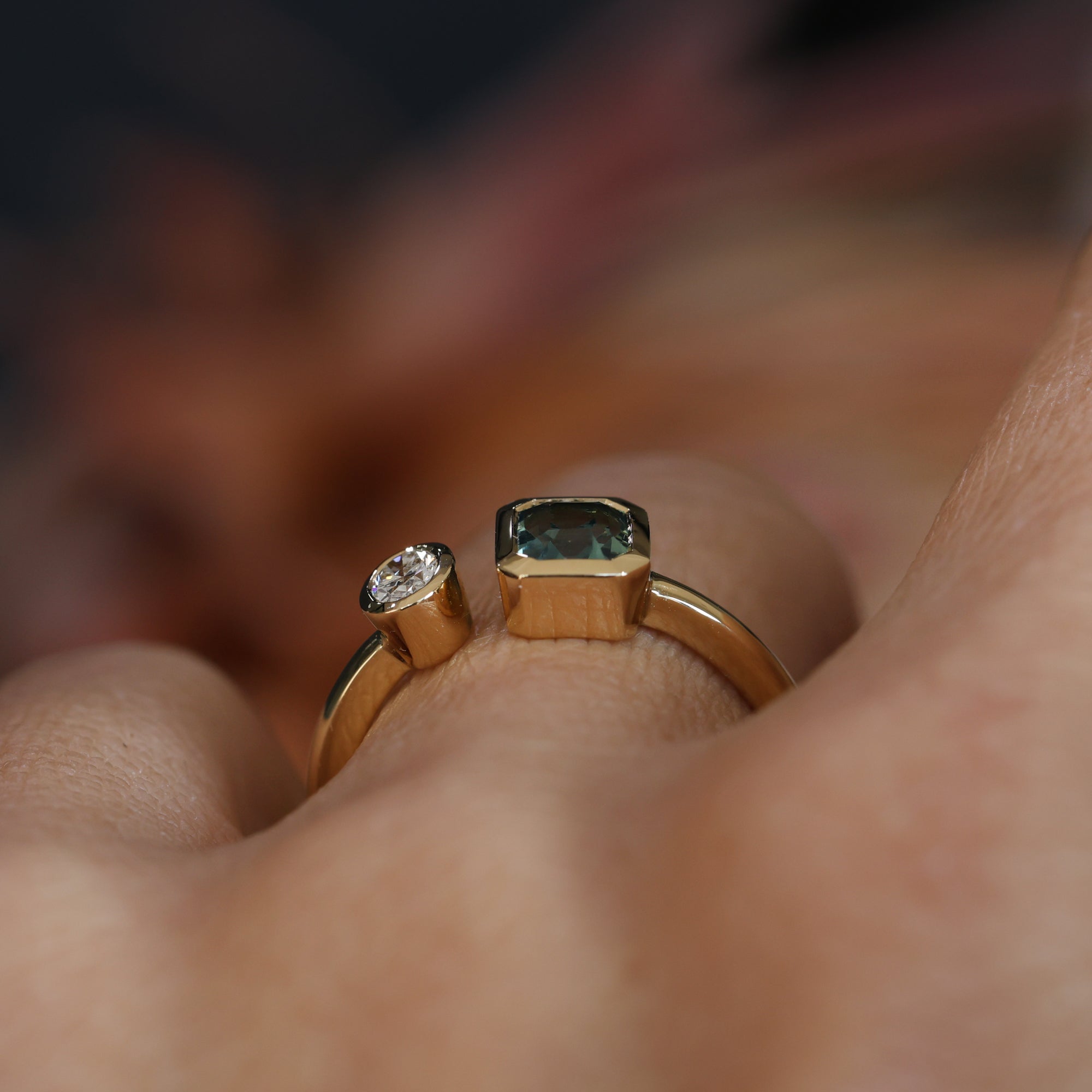 sapphire and diamond engagement ring