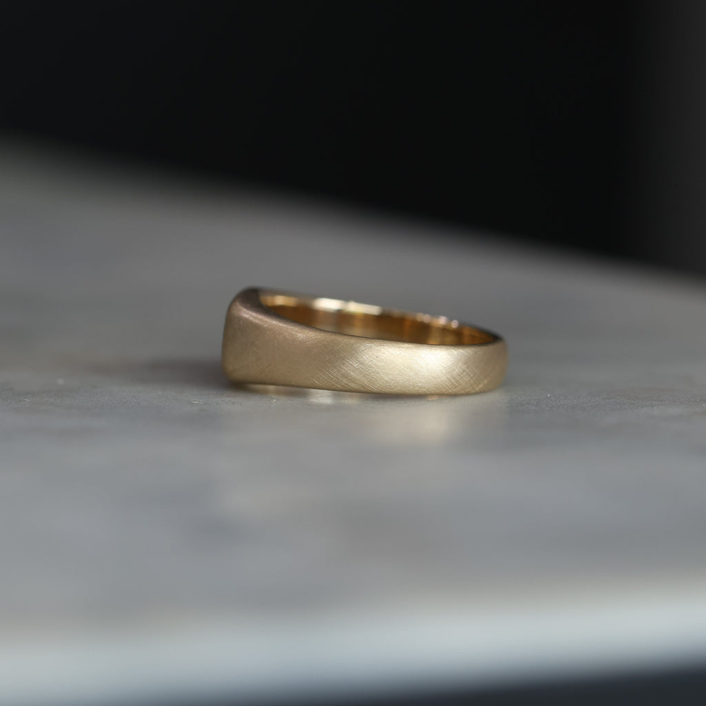 rectangle Cushion Signet Ring