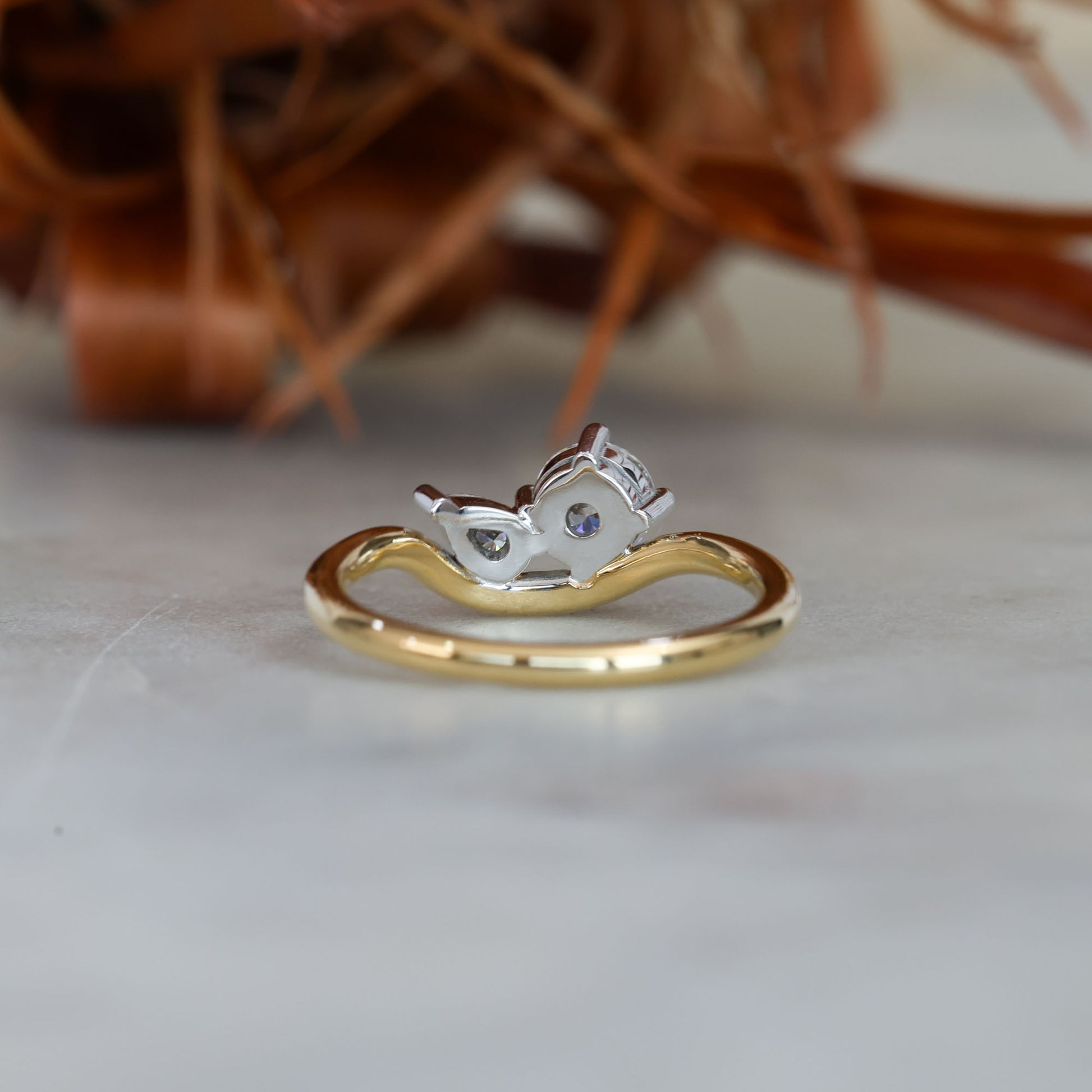TOI ET MOI | 0.50CT ROUND & PEAR CUT DIAMOND ENGAGEMENT RING