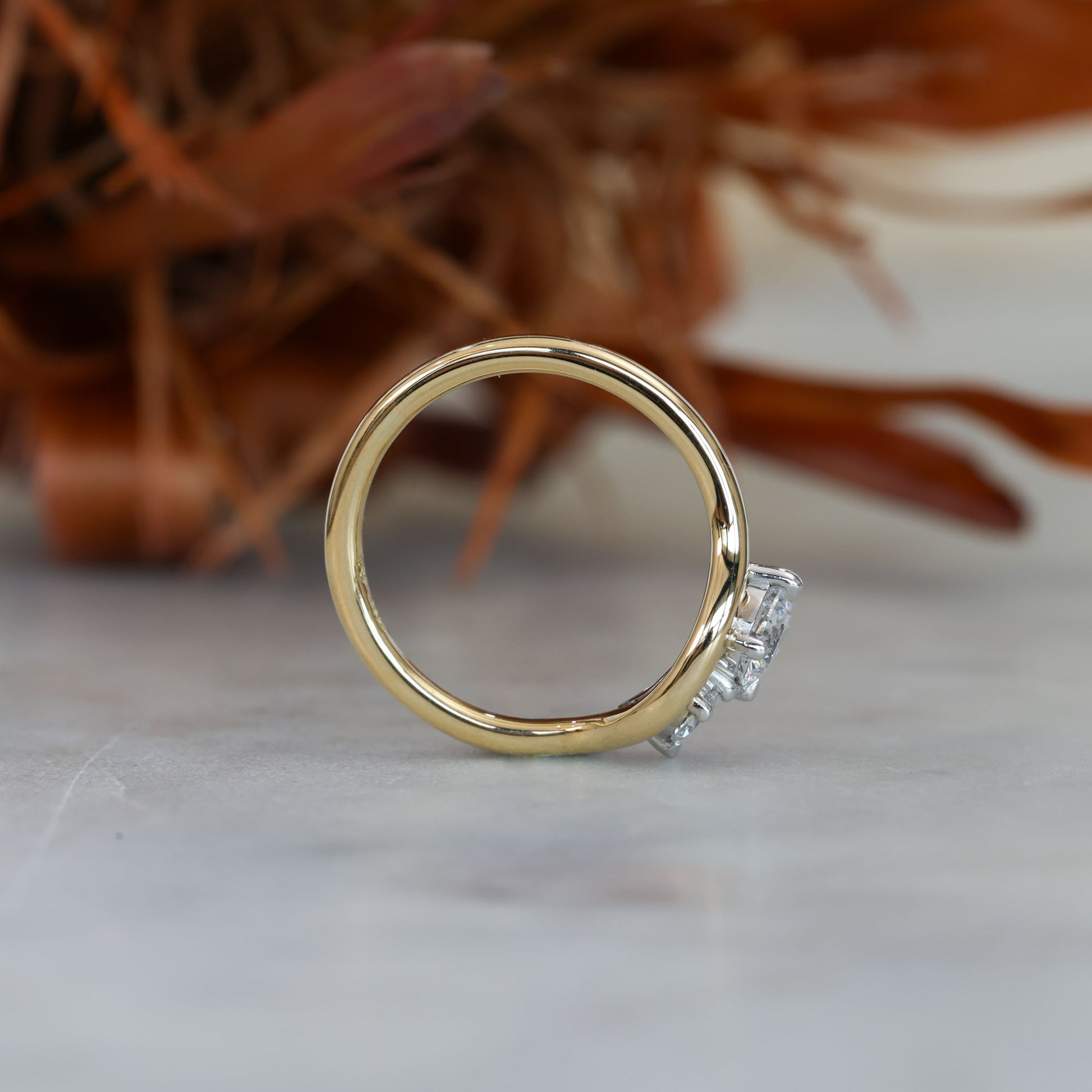 TOI ET MOI | 0.50CT ROUND & PEAR CUT DIAMOND ENGAGEMENT RING