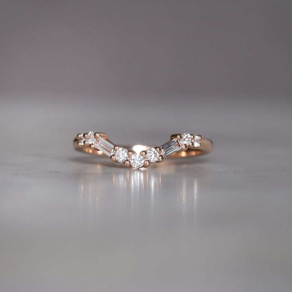 trilogy art deco wedding band