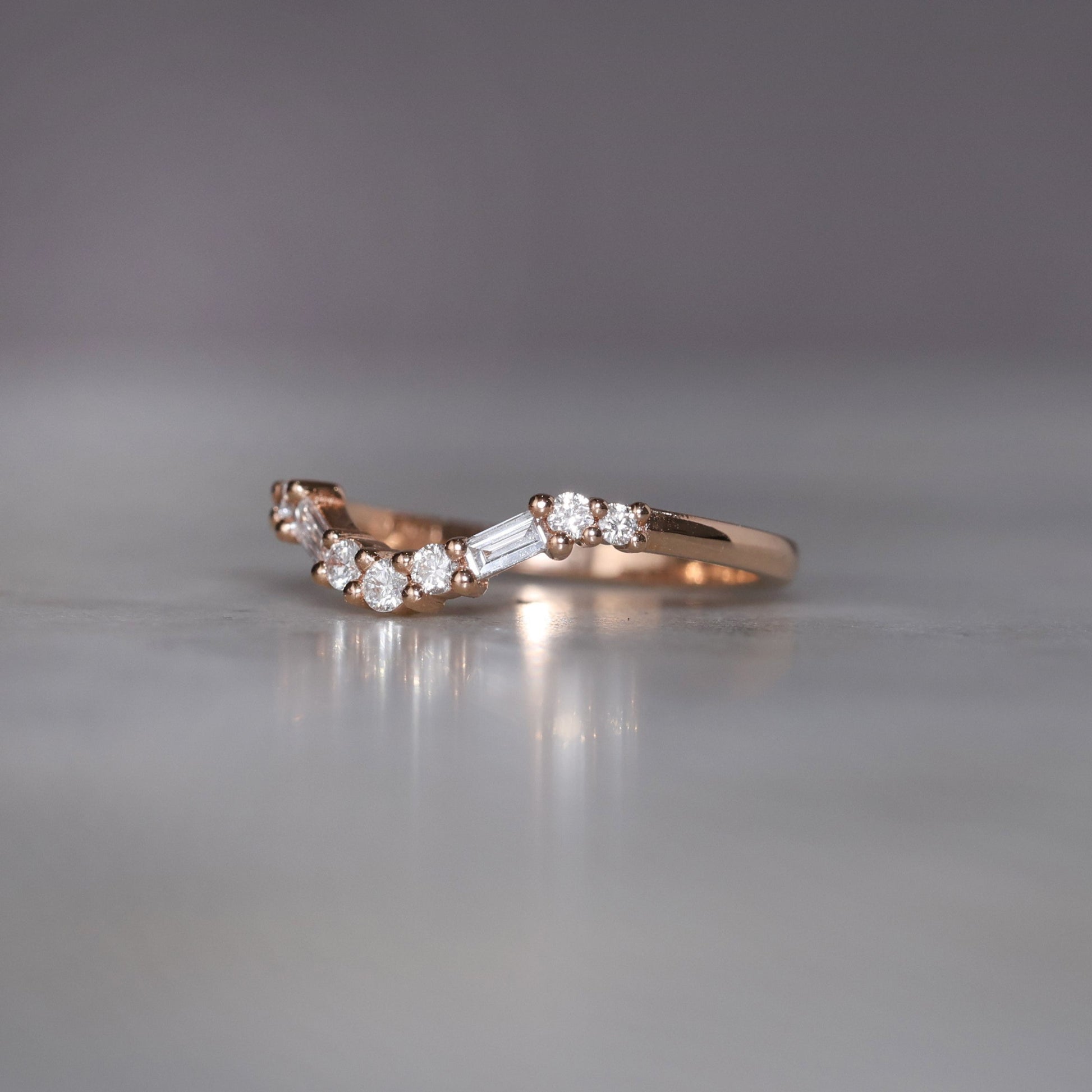 trilogy art deco wedding band