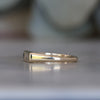 yellow gold Diamond and Sapphire bar signet ring side