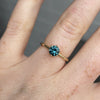 ROUND / TEAL PARTI SAPPHIRE RING