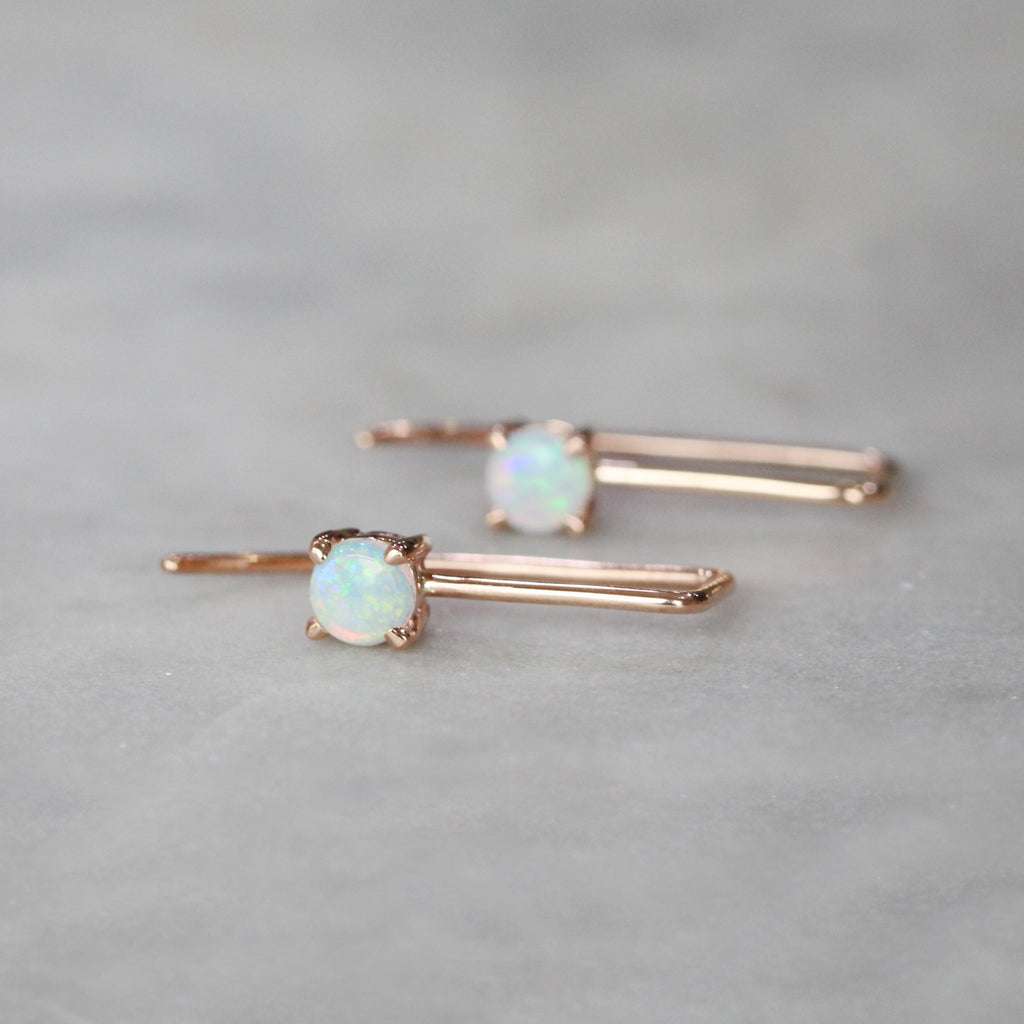 Australian Opal trail earrings