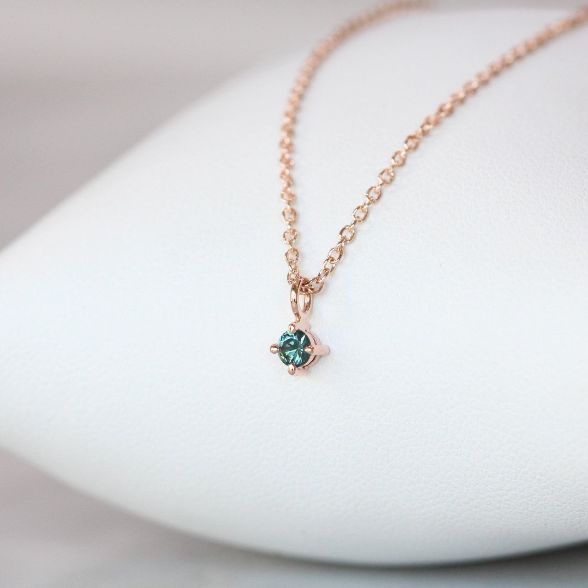 Australian Parti Sapphire Necklace petite rose gold