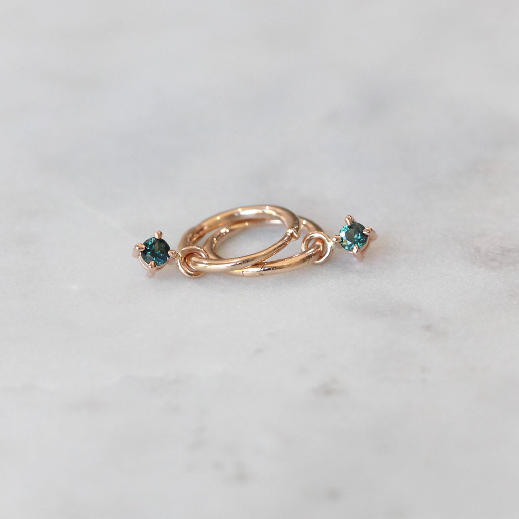 Australian Sapphire hoop earrings