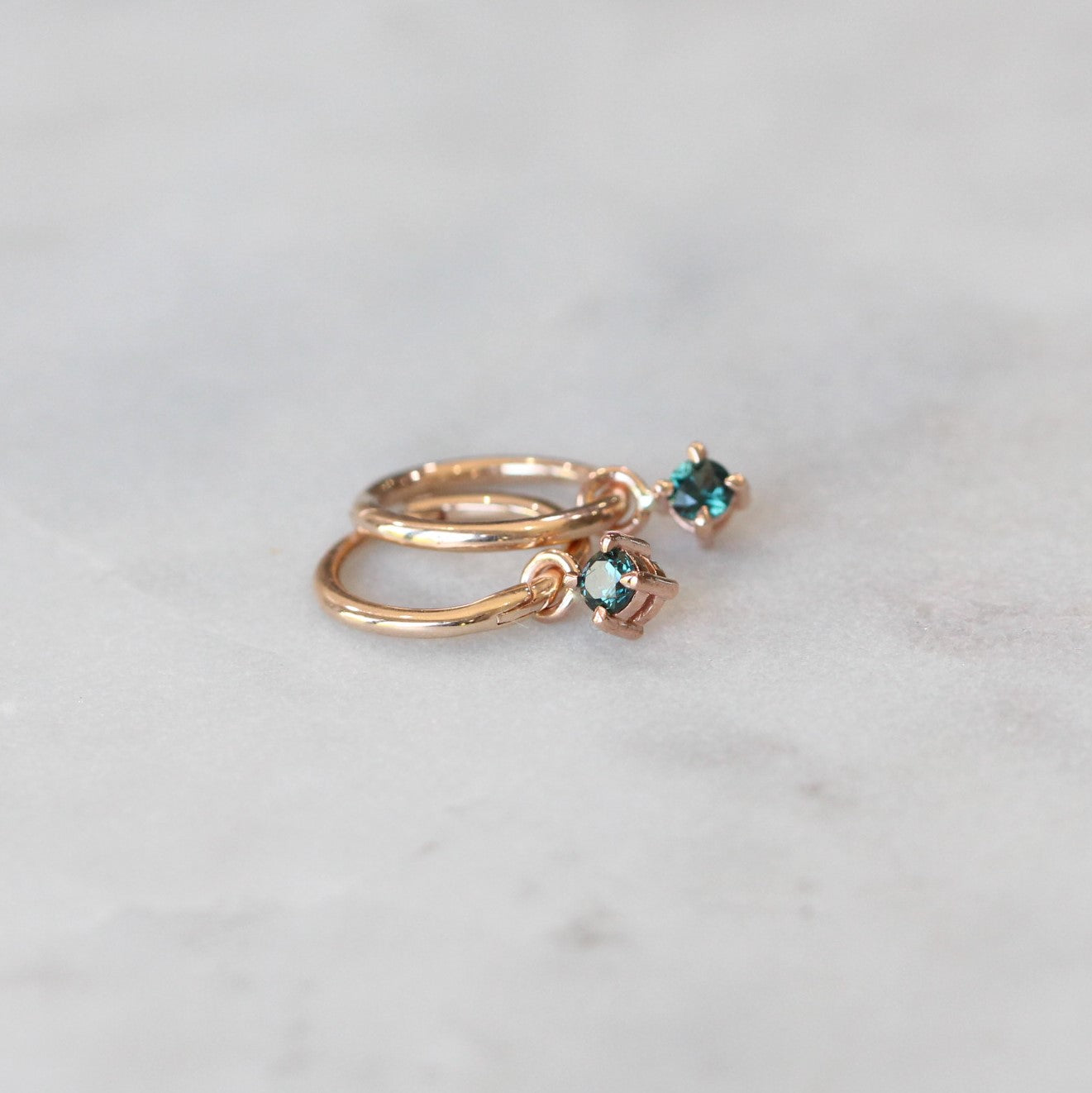 Australian Sapphire hoop earrings