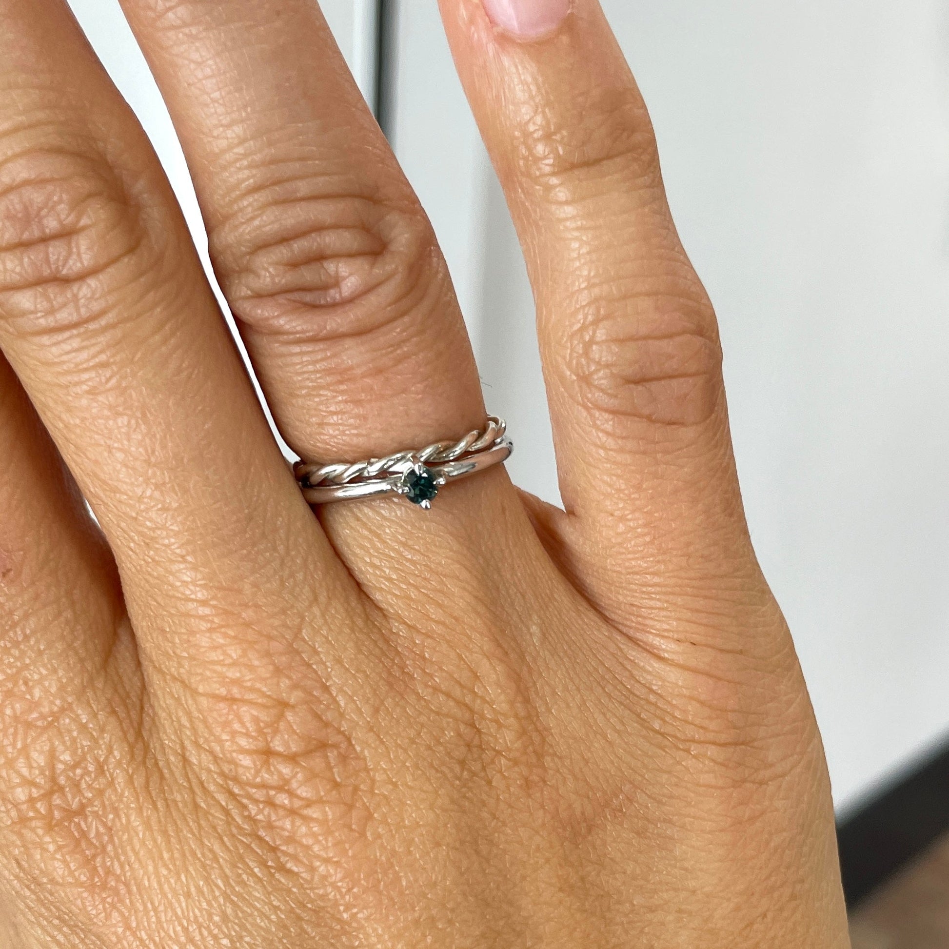 Australian sapphire stack ring