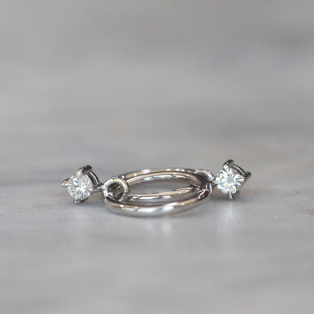 Diamond mini Hoop Earring