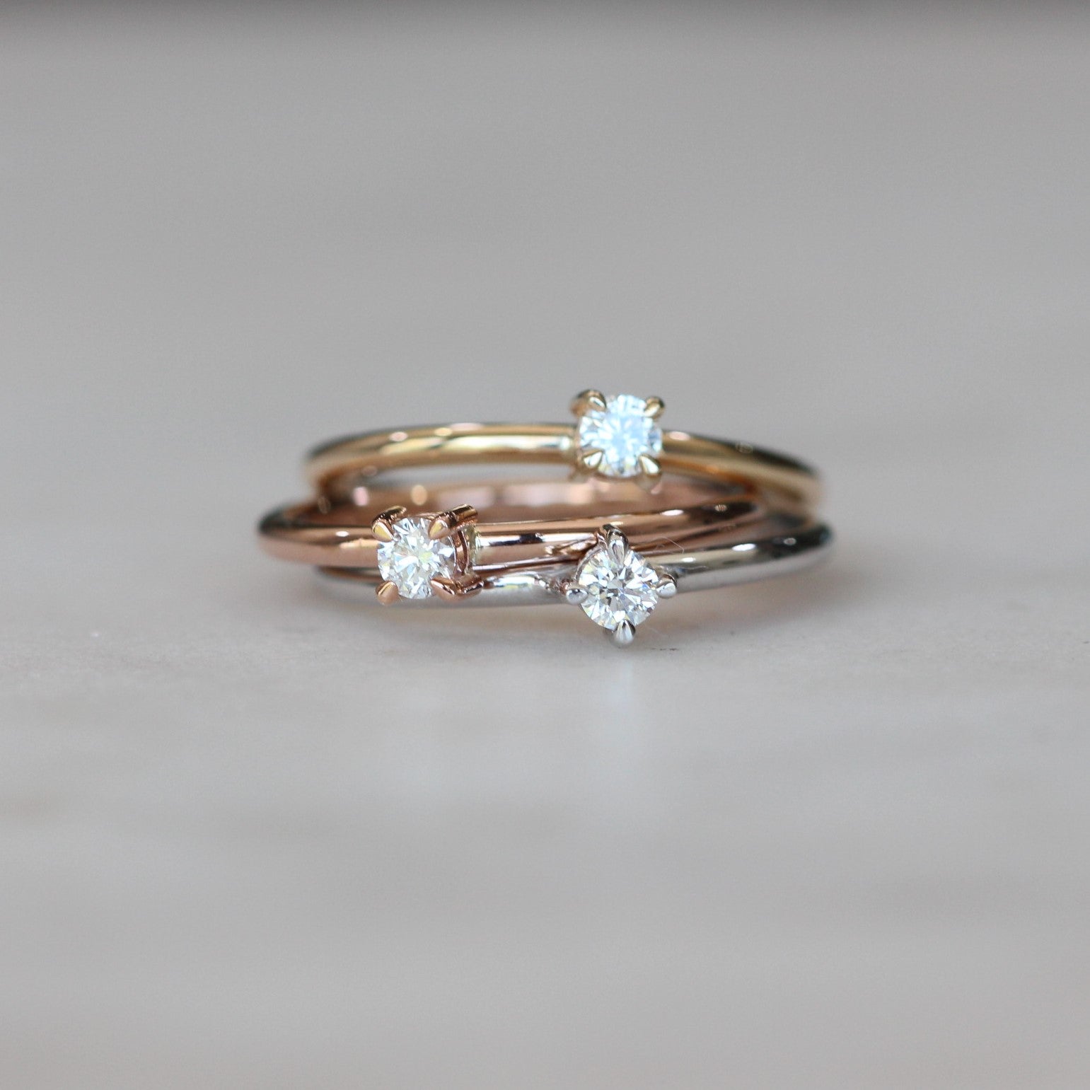 Diamond stack ring