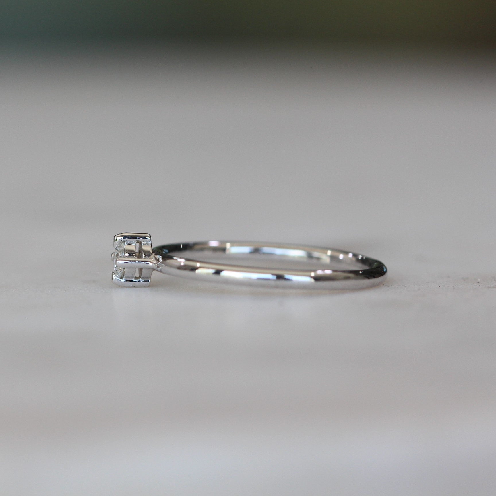 Diamond stack ring in white gold