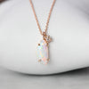 OPAL & CHAMPAGNE DIAMOND / FREE FORM NECKLACE