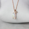 OPAL & CHAMPAGNE DIAMOND / FREE FORM NECKLACE
