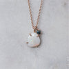 OPAL & SAPPHIRE / FREE FORM NECKLACE