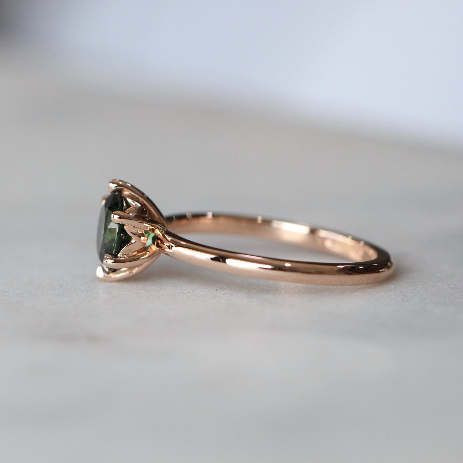 GREEN PARTI SAPPHIRE RING