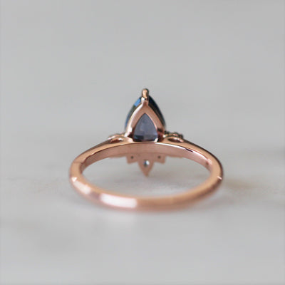LILAC SPINEL HALF HALO RING