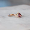 MALAYA GARNET & DIAMOND RING