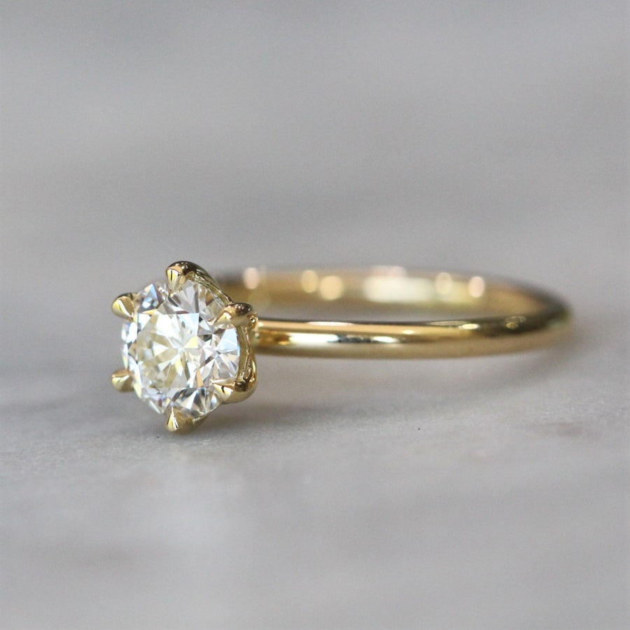 LAB CREATED / ROUND DIAMOND RING 0.89ct