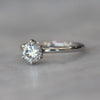 ROUND LAB CREATED / WHITE DIAMOND RING 0.87ct