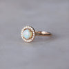 OPAL / DIAMOND HALO RING