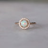 OPAL / DIAMOND HALO RING