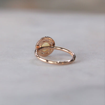 OPAL / DIAMOND HALO RING